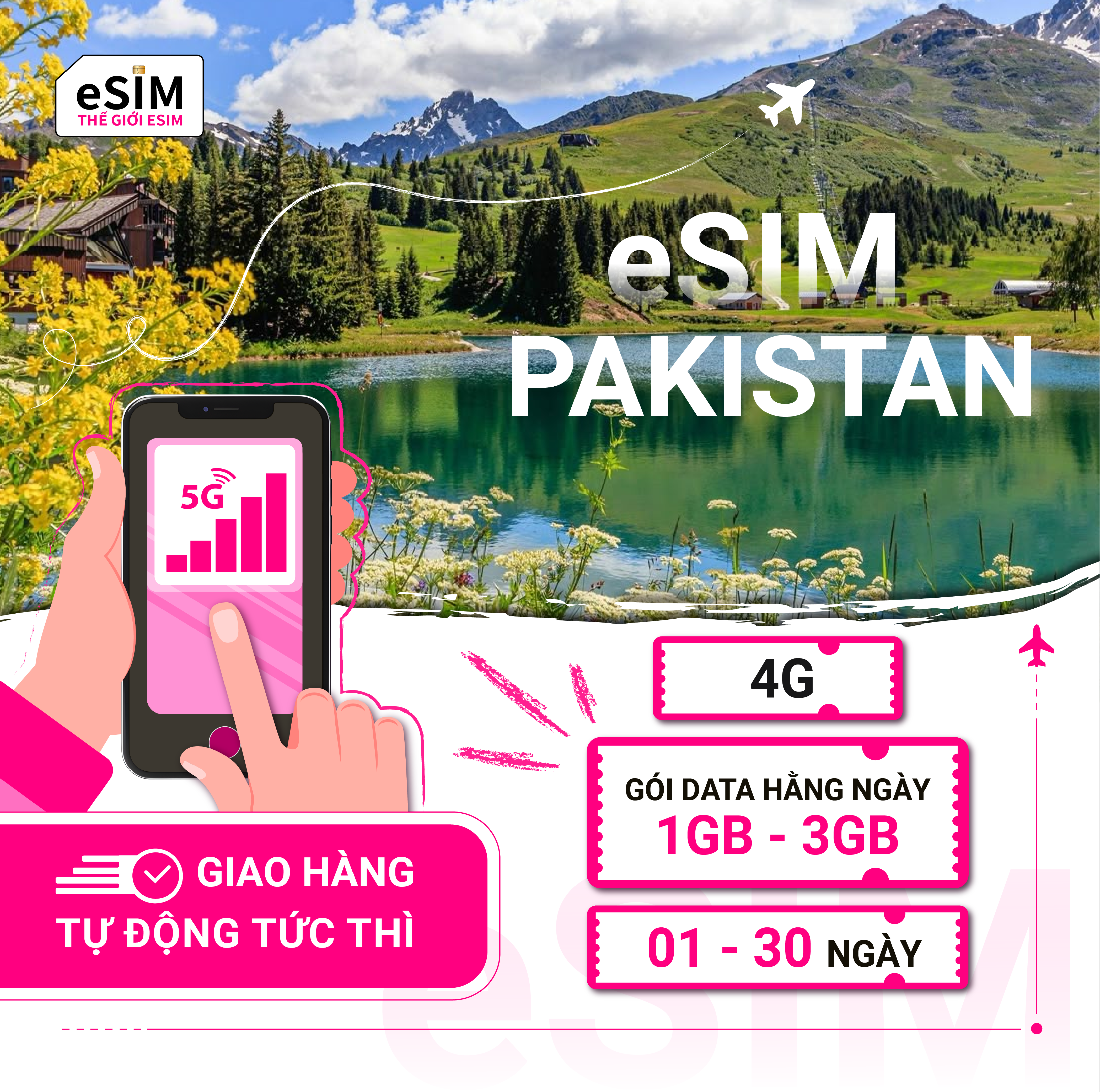 Kinh Nghiệm Mua eSIM Du Lịch Pakistan 4G Chi Tiết Từ A–Z